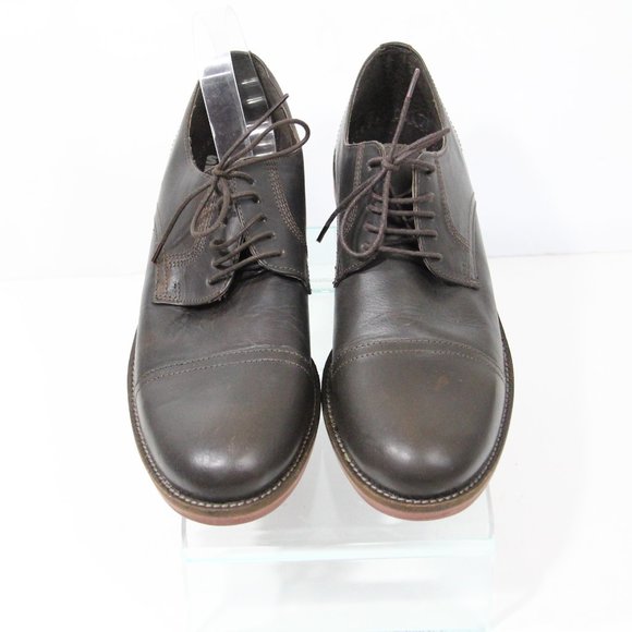 Mens Brown Dress Shoes sz 11 Leather Oxford Cap Toe Lace Up Studio Ink main image 5